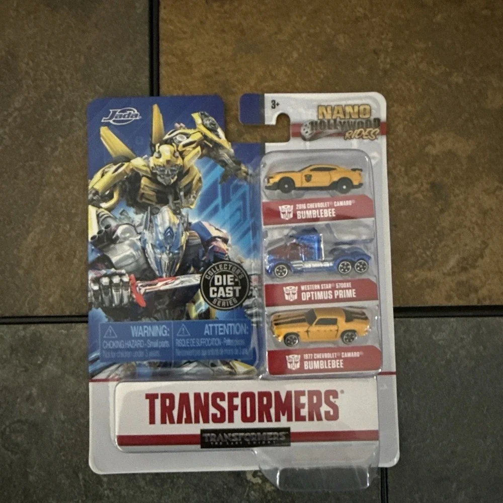 Jada Nano Hollywood Rides Transformers Diecast 3-Pack Camaro Bumblebee Optimus